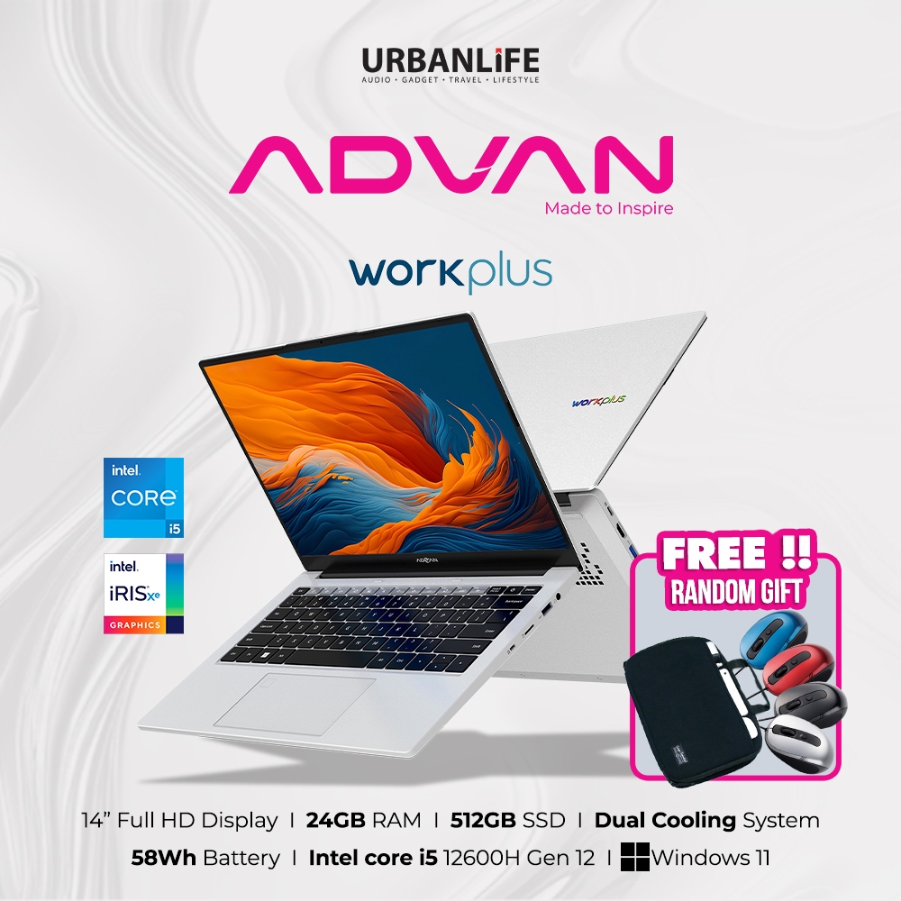 ADVAN Laptop WORKPLUS  AMD RYZEN 5 6600H/16GB/512GB SSD