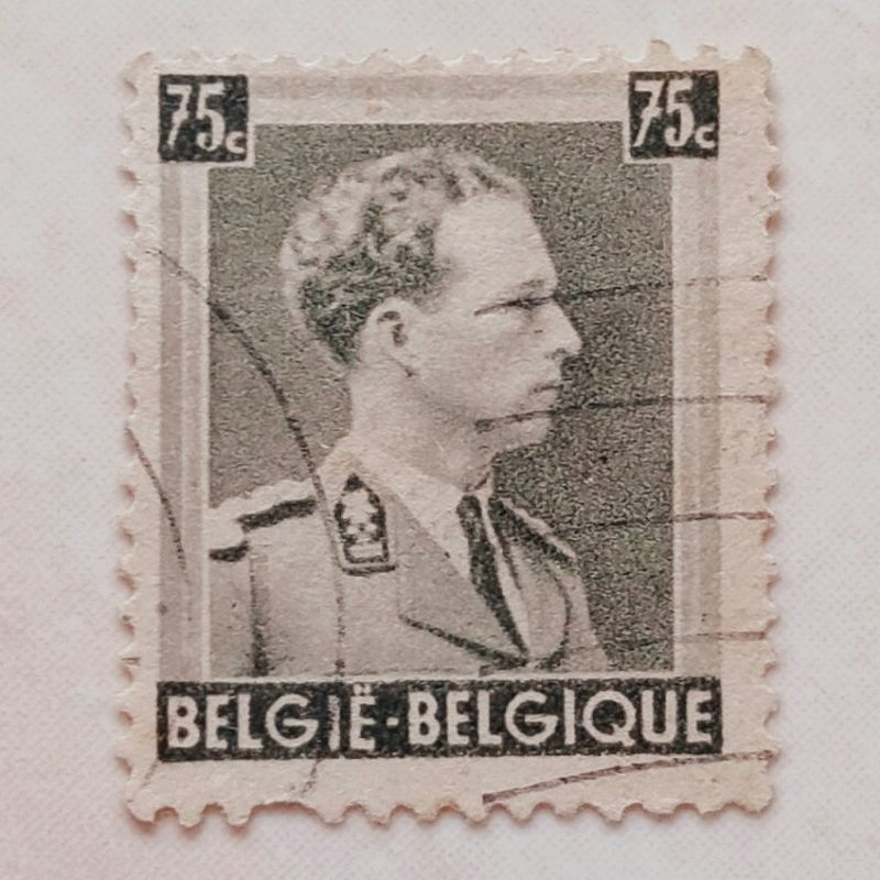 

(AD) Perangko Belgia 1938 King Leopold III (1901-1983) - Open collar 75 cent Used