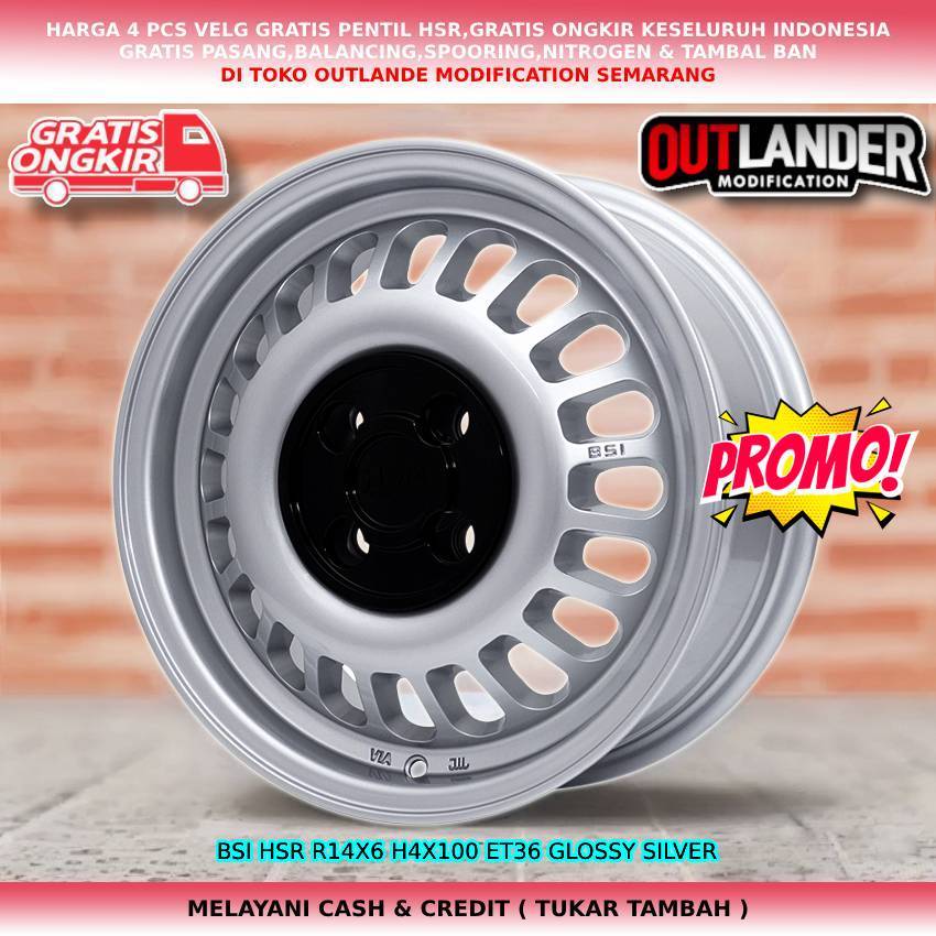 Velg retro untuk mobil March| Karimun| Estilo| Ignis| Swift| Splash| Wagon R dll velg hsr bsi R14