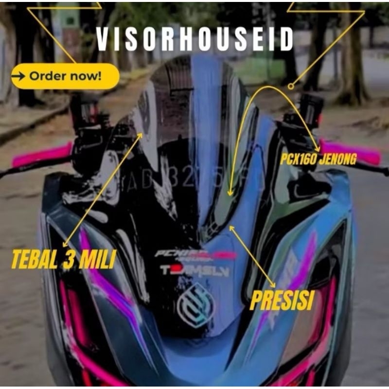 Visor PCX 160 Jenong - Windshield PCX 160 Jenong - Visor PCX 160 Standar - Windshield PCX 160 Standa