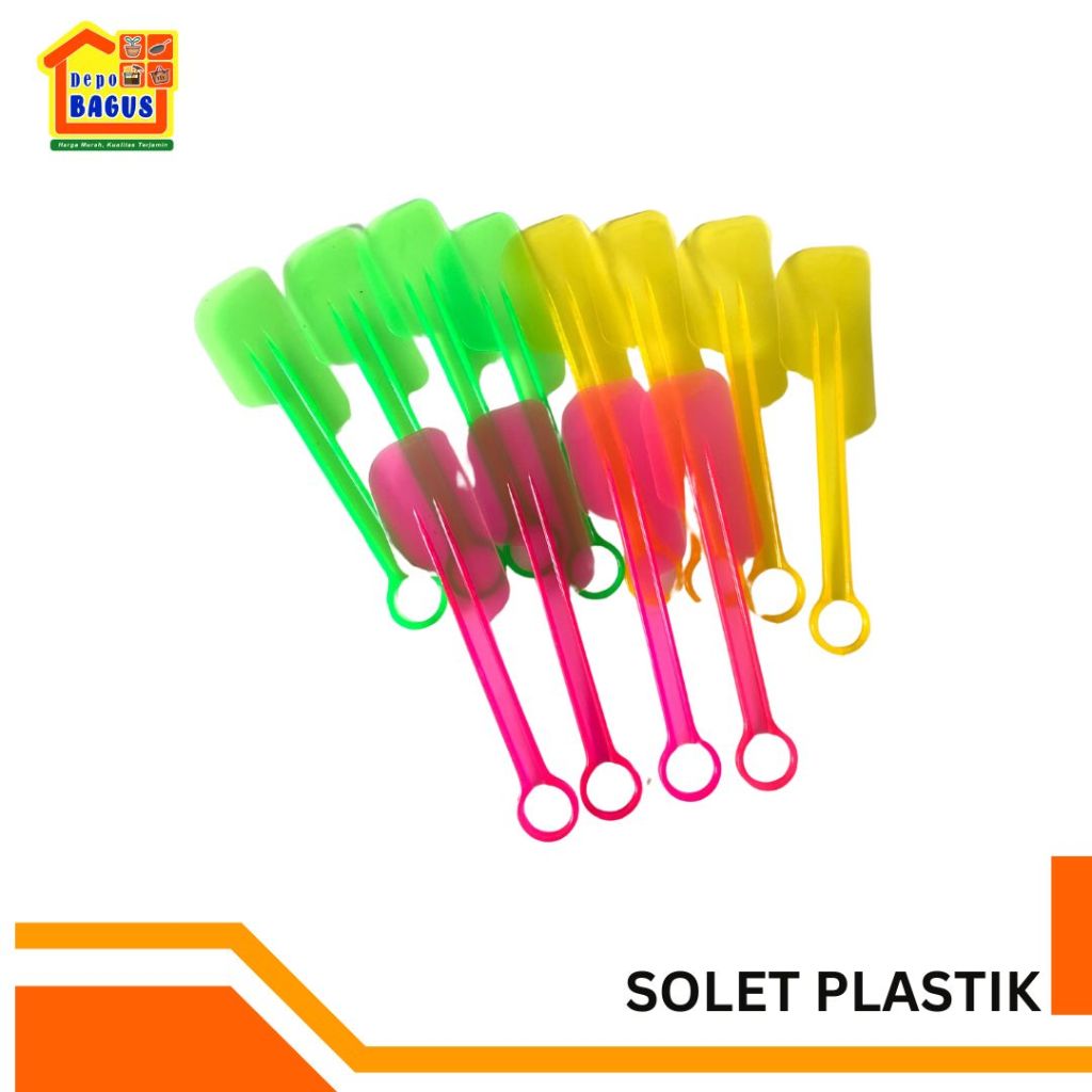 Solet Plastik 1 Lusin, Polesan Kue, Spatula Plastik