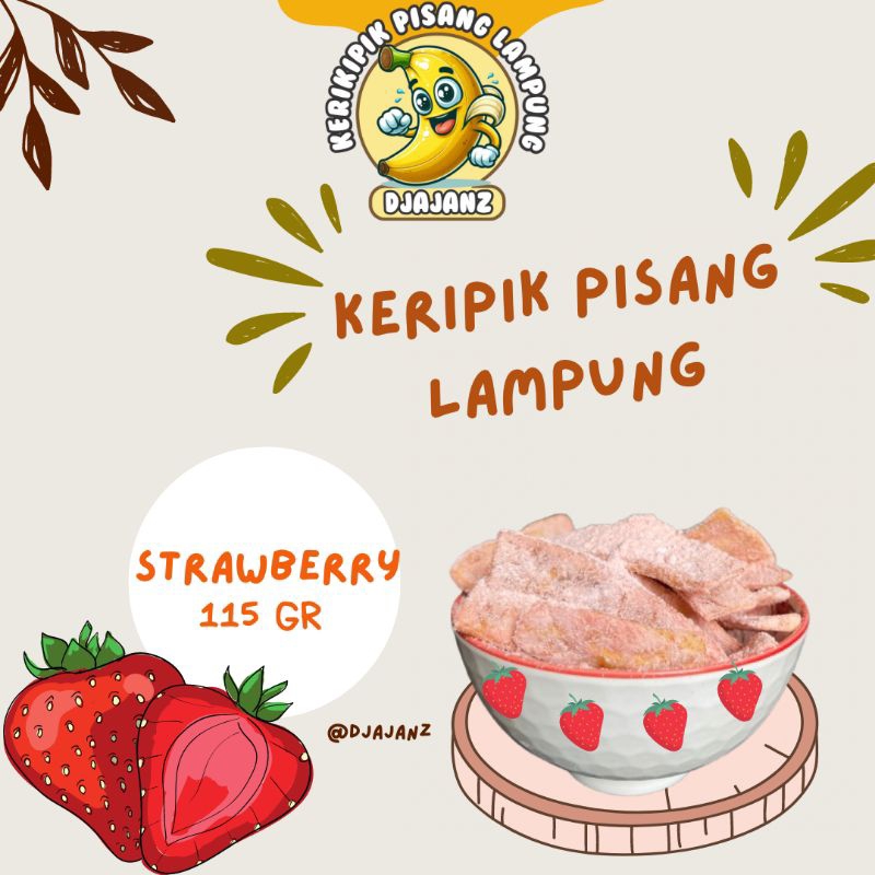 

KERIPIK PISANG KHAS LAMPUNG varian STROBERI