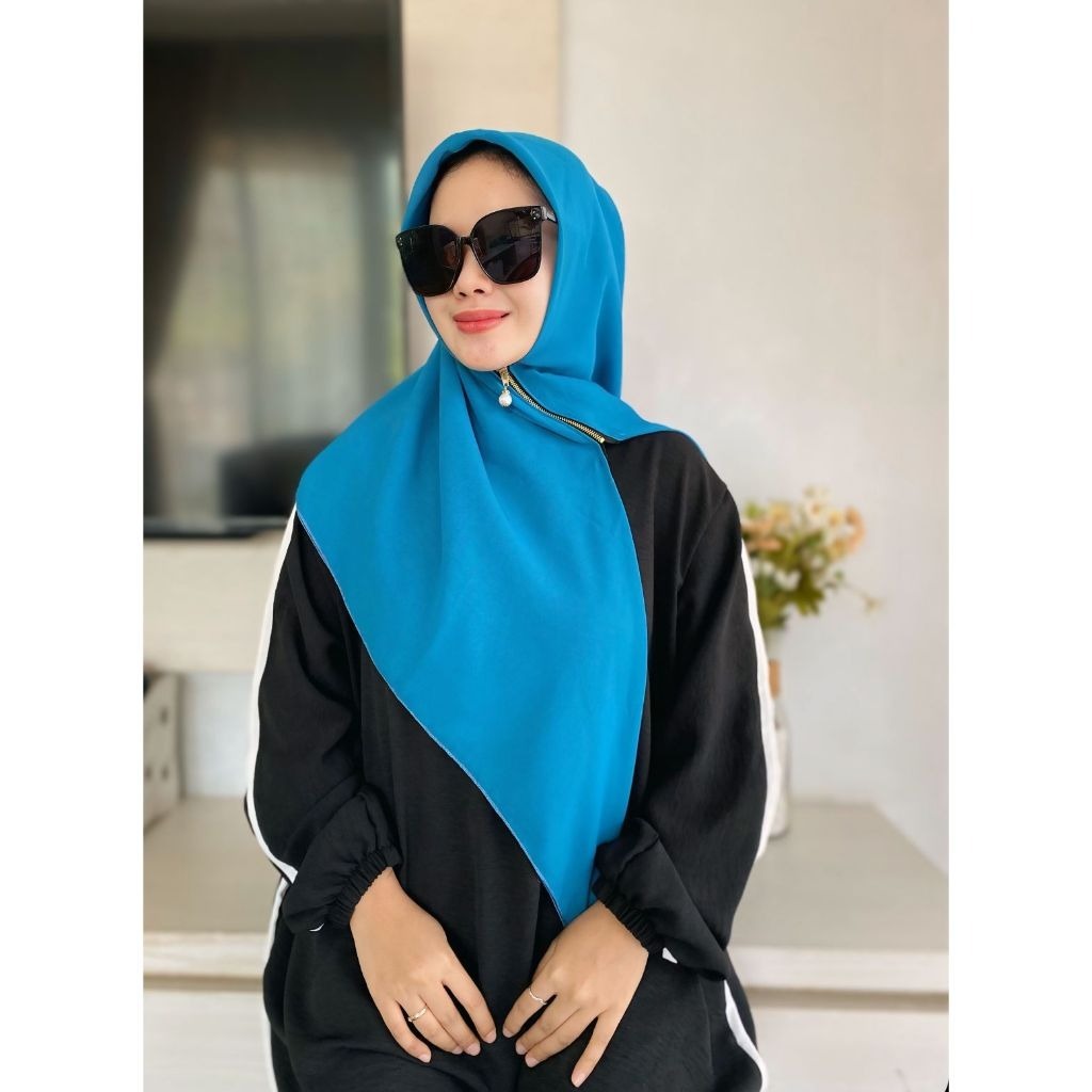 Kerudung Instan Resleting Bella Zipper Instan