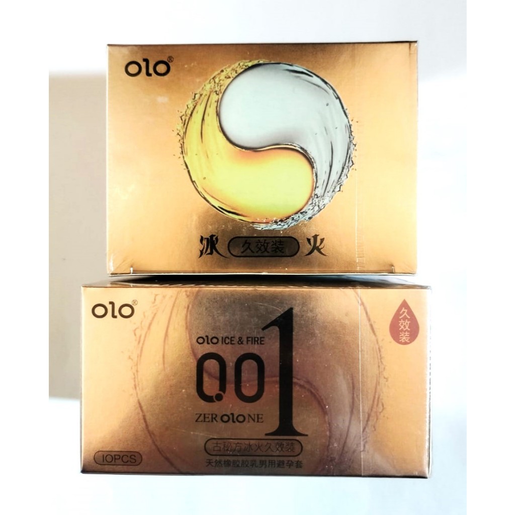 Kondom OLO Import YIN YANG Varian Ice And Fire - 1 Box Isi 10 Pcs