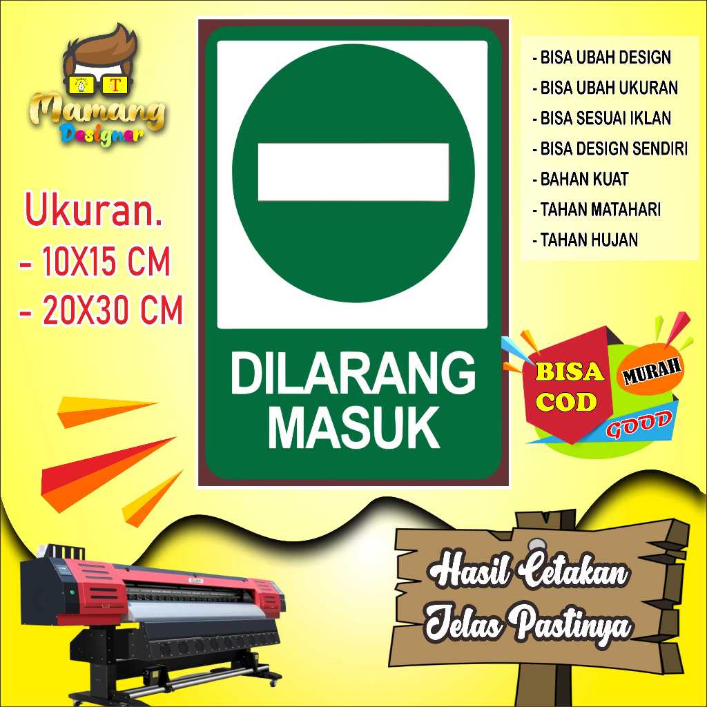 

Cetak Sticker Untuk Pintu Dilarang Masuk Hijau