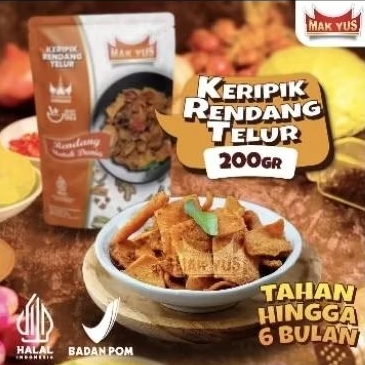 

Keripik kerupuk rendang telur Rendang Mak yus makanan khas Payakumbuh sumatera barat