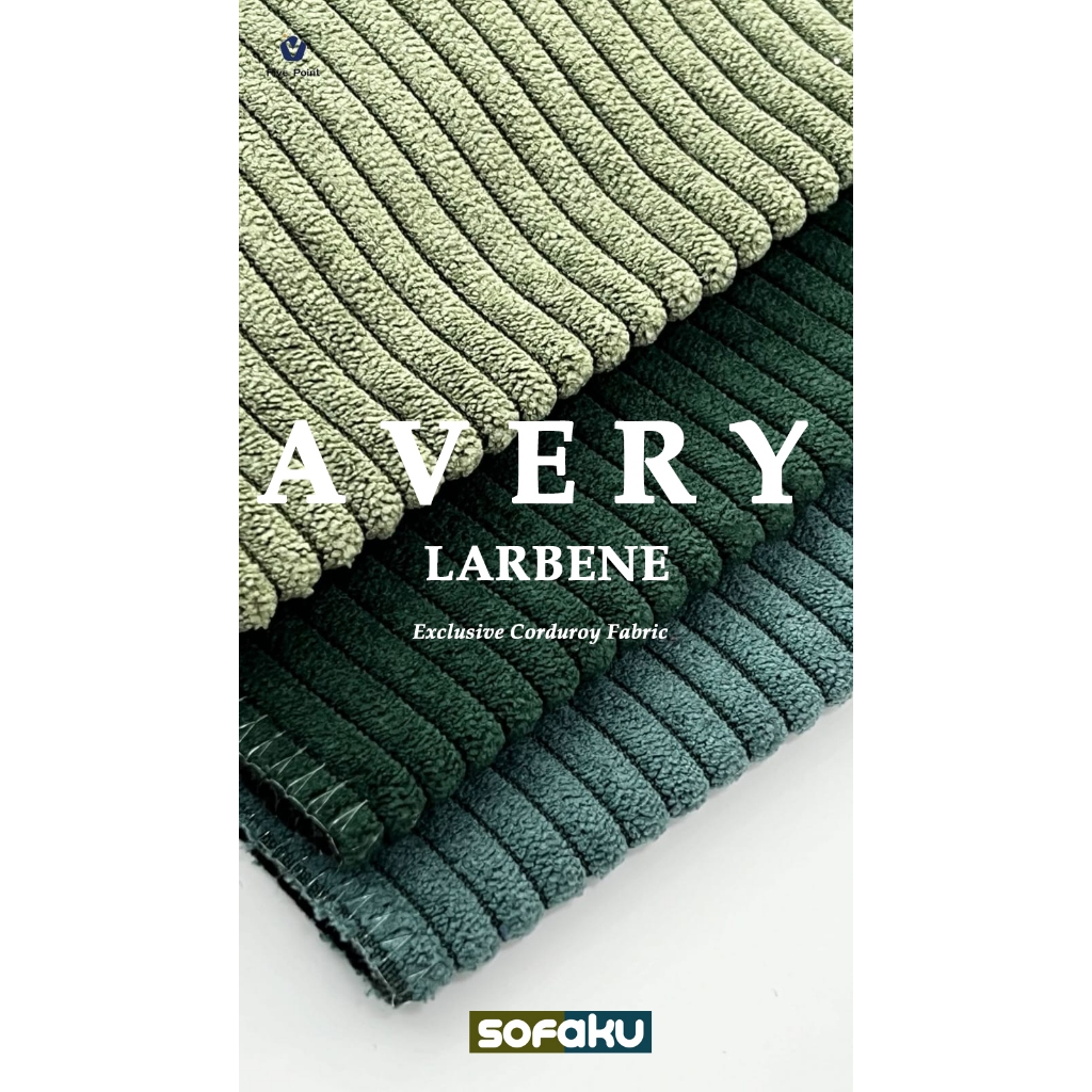 𝐒𝐎𝐅𝐀𝐊𝐔 : AVERY LARBENE Corduroy - Exclusive Bahan Baldu Timbul Corduroy Lembut Bahan Sofa Furniture