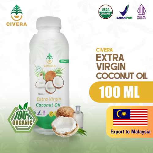 

Civera Virgin Coconut Oil Premium 100ML | Extra VCO 100ml | Minyak Kelapa Organik