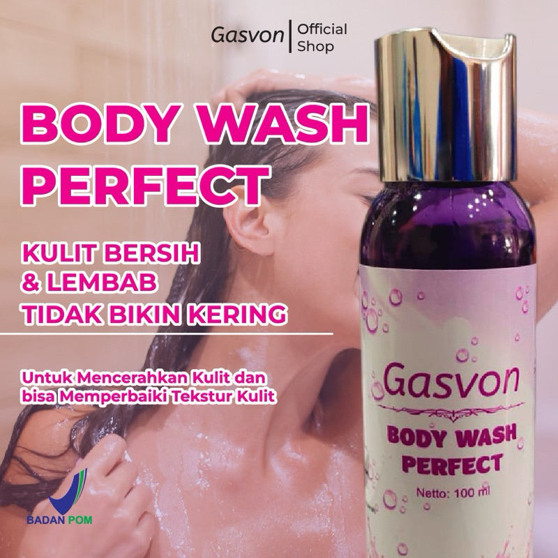 Gasvon - Bodywash | Perawatan Tubuh Sabun Mandi Badan Cair Wangi Tahan Lama 100 ml