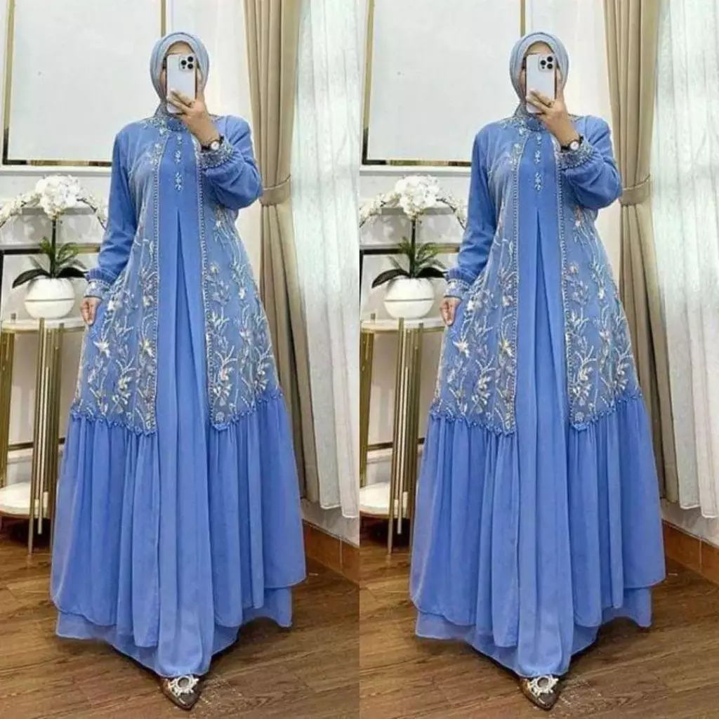 Cuci Gudang Alluna Dress / Gamis Muslim / Gamis Jumbo Premium