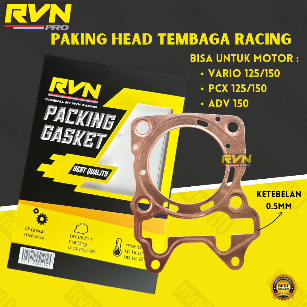 PERPAK GASKET PAKING PACKING BLOK HEAD TEMBAGA VARIO 125 150 PCX ADV 125 150 57 58 59 60 61 62 63 64