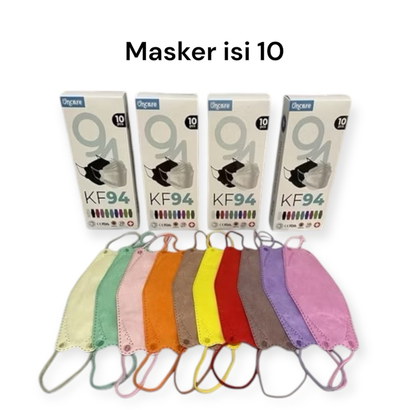 MASKER KF94 ZIPLOCK WARNA RAINBOW ISI 10