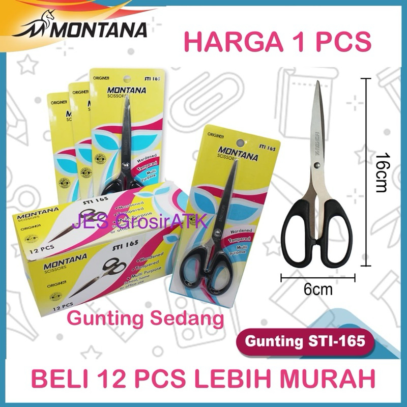 

Gunting Montana STI-165 SEDANG / Gunting SEDANG Hitam