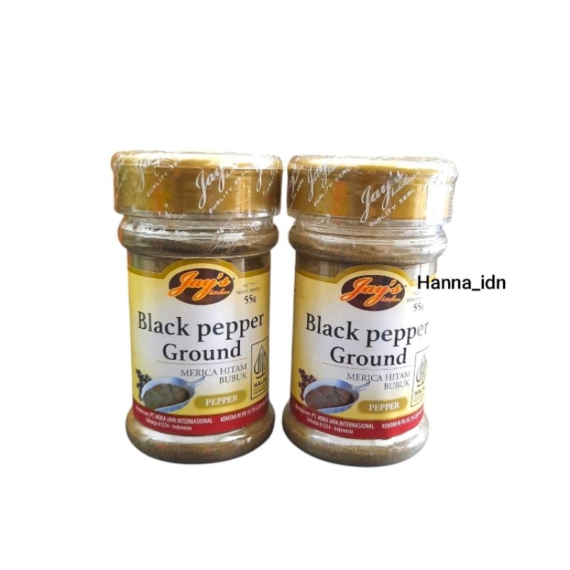 

Jays Black Pepper Ground / Jays Merica Hitam Bubuk 55gr