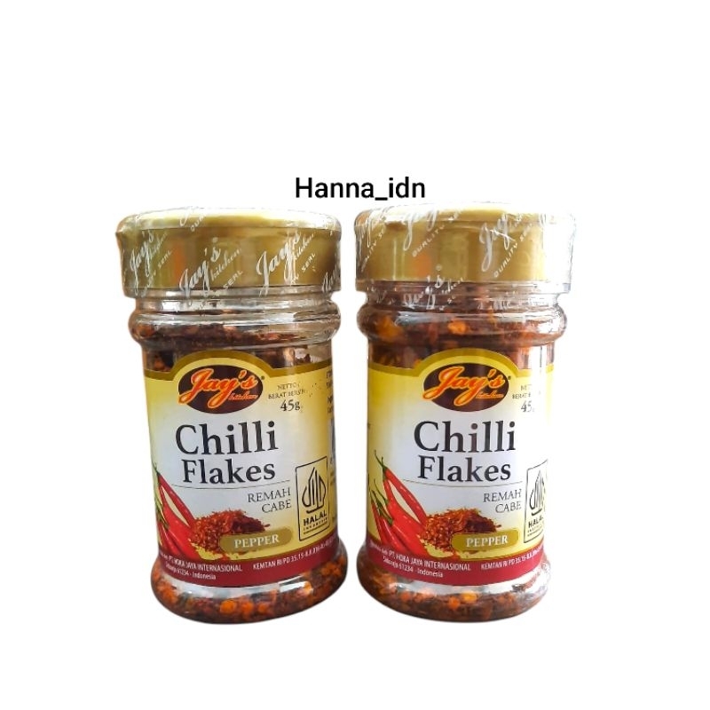 

Jays Chili Flakes / Jays Remah Cabe 45gr