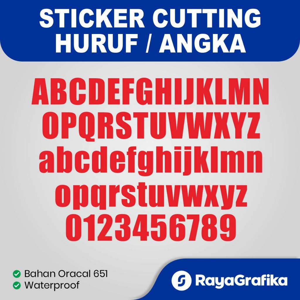 

STICKER CUTTING HURUF / ANGKA