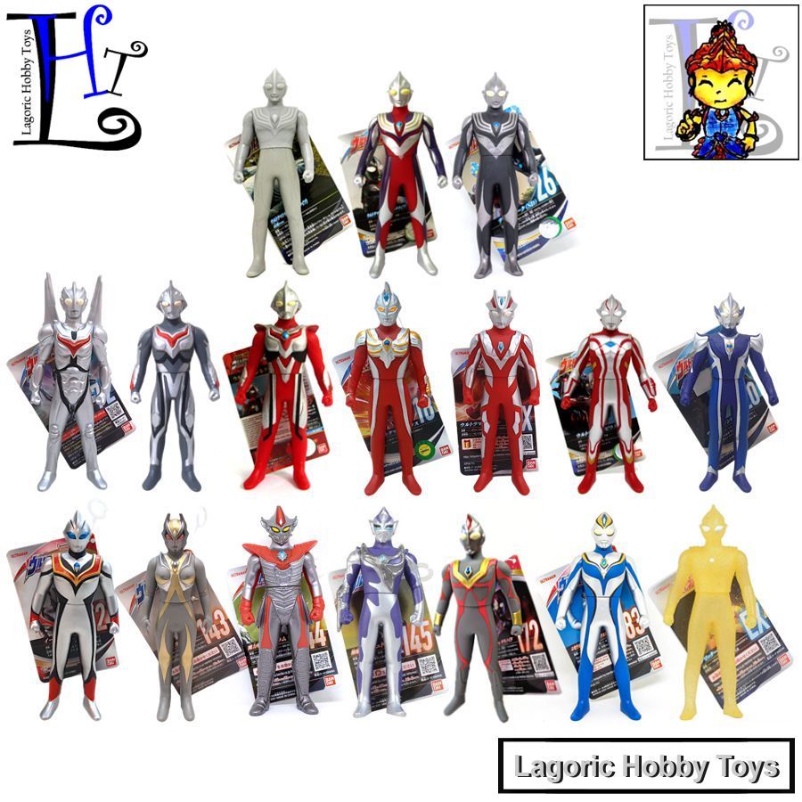 Ultra Hero Series Ultraman Bandai Mix Varian LHT 3 Mainan Figure Variasi Original Heisei Tiga Nexus 
