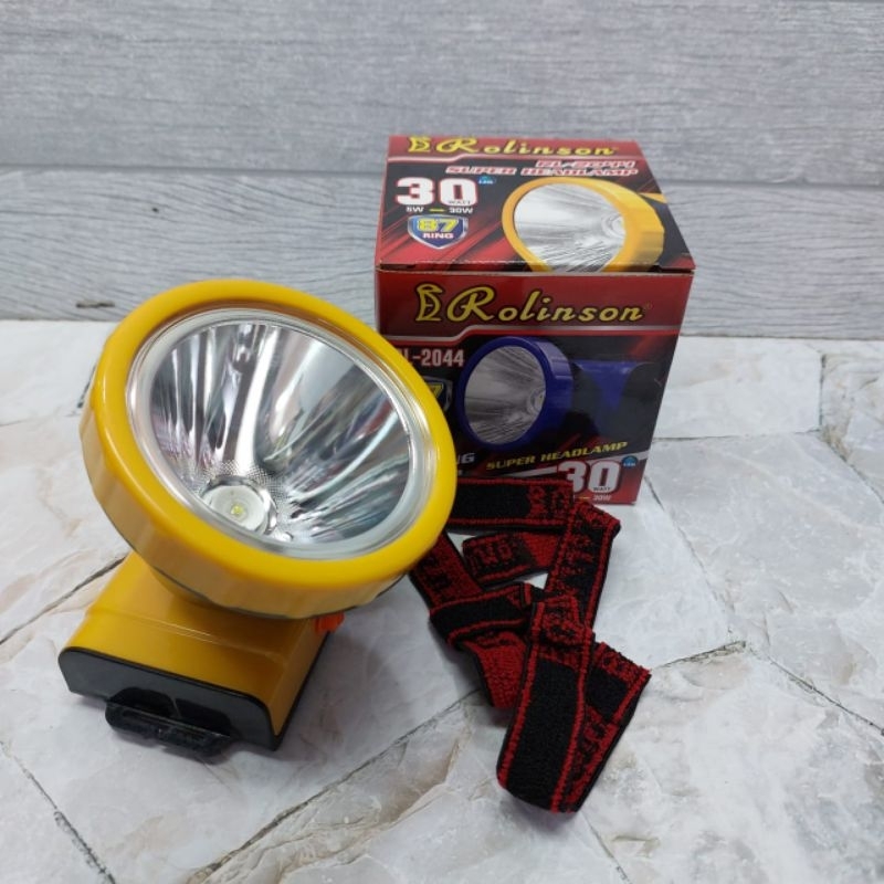 Senter kepala baterai RL-2044 type AA ×3 pcs senter kepala batu cahaya putih 30watt