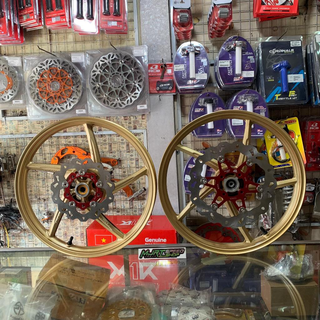 VELG RAPIDO 501 + CAKRAM DEPAN RCB 267MM CAKRAM BELAKANG 203MM FOR MX KING