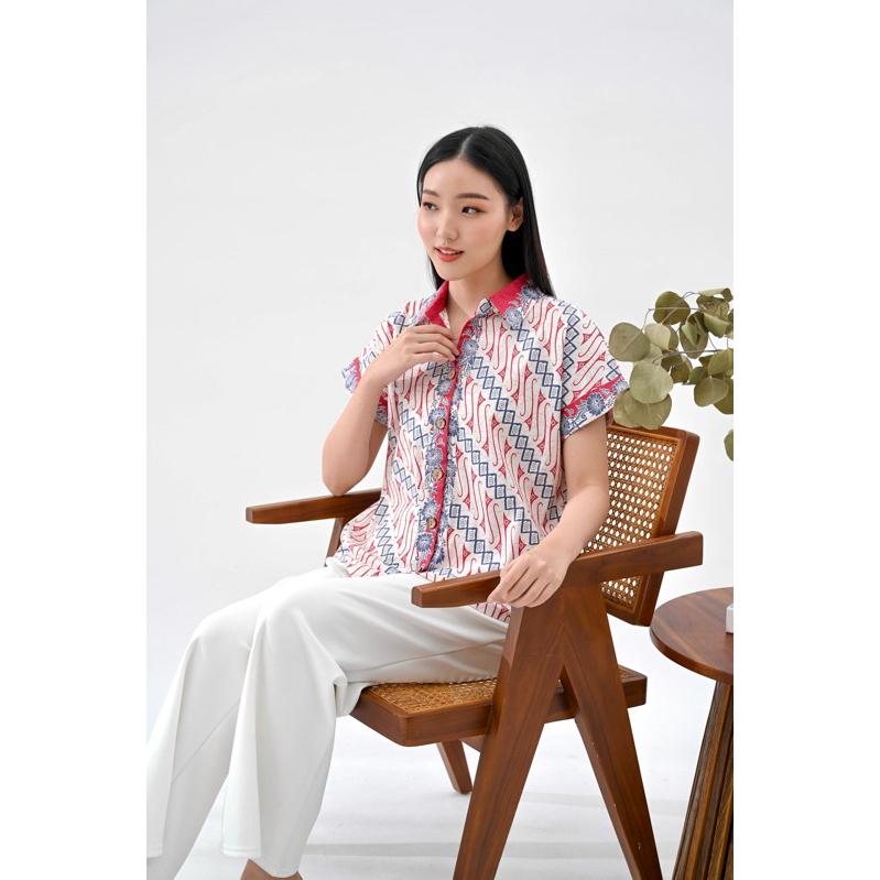 BEST SELLER KEMEJA BATIK WANITA - HVMODE - 259SOP 259ICE 259HT 259IJO 259BBC 259YZ 259ICE 259ALI