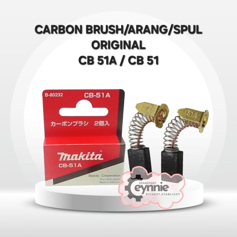 CARBON BRUSH MAKITA CB 51A CB 51 ORIGINAL ARANG SPUL CB51A CB51 MAKITA ORIGINAL