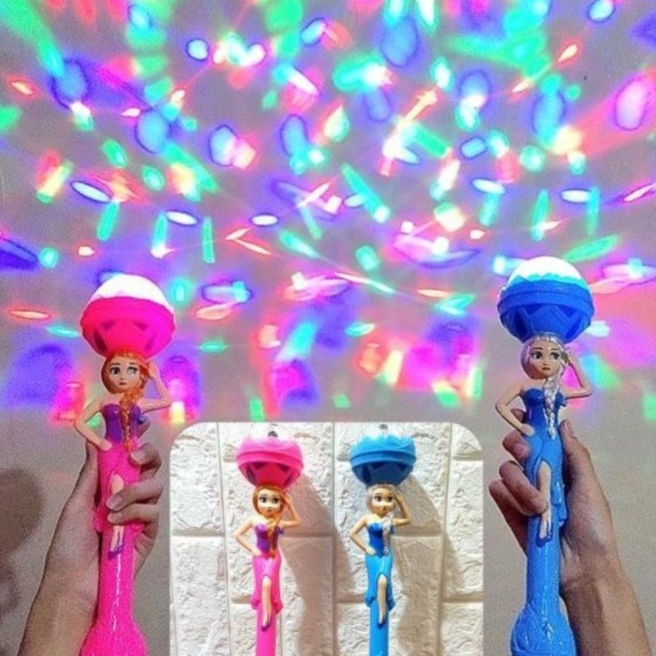 KF7 Mainan lampu stick tongkat disko ajaib frozen disco led let it go princess ada lampu bersinar ke