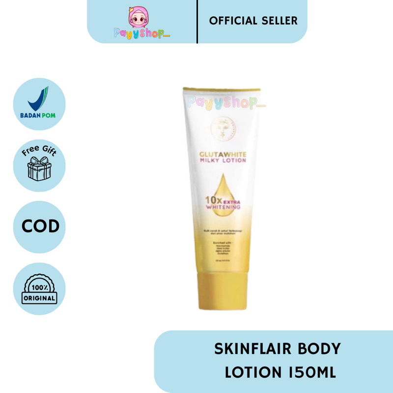 (BACA DESKRIPSI‼️) GLUTAWHITE MILKY LOTION by skinflair | lotion pencerah kulit SKINFLAIR GLUTAWHITE