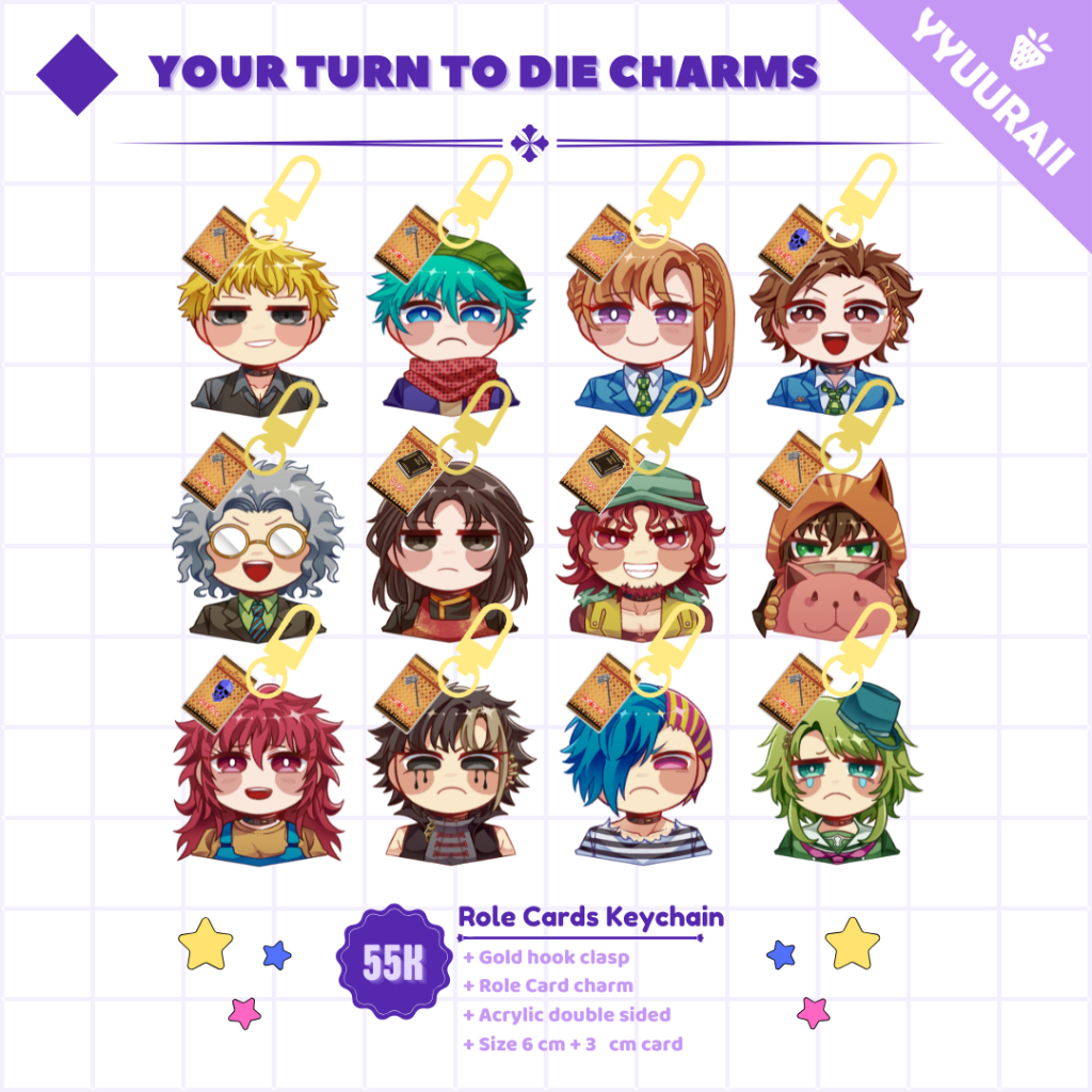 YOUR TURN TO DIE || YTTD Keychain with Charm || yyuuraii