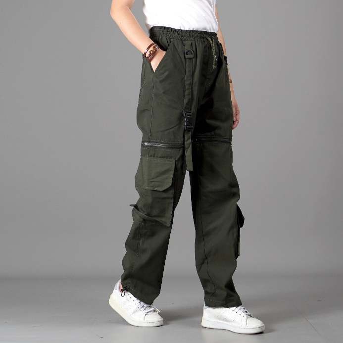 Okechuku JUSTINE Celana Cargo Panjang Pendek Celana Wanita Streetwear