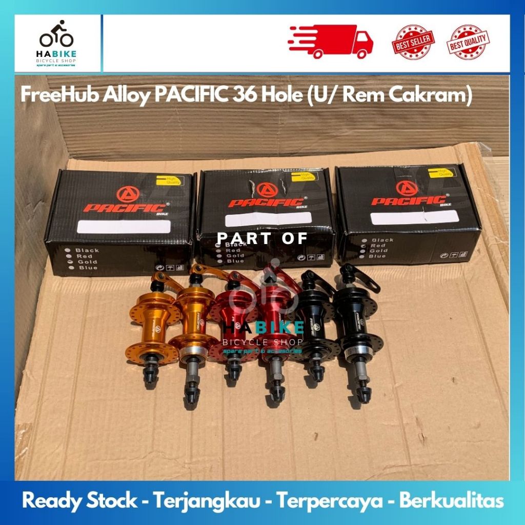 Freehub Pacific Alloy Lobang 36H Model Freewheel Drat/Ulir Untuk Sepeda Mini/MTB/BMX/Folding DLL