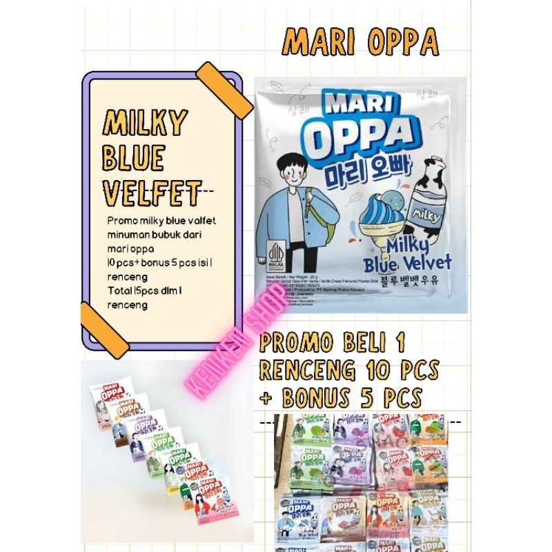 

mari oppa milky blue velvet sachet 15pcs