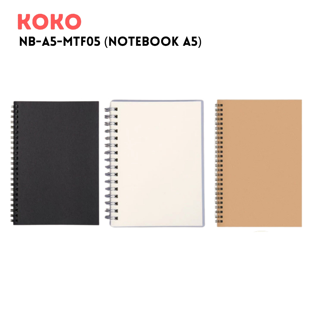 

❤️H2O❤️ Notebook Koko NB-A5-MTF05 Buku Tulis Catatan Plain Page A5 Jurnal isi 50 Lembar Cover Transparan