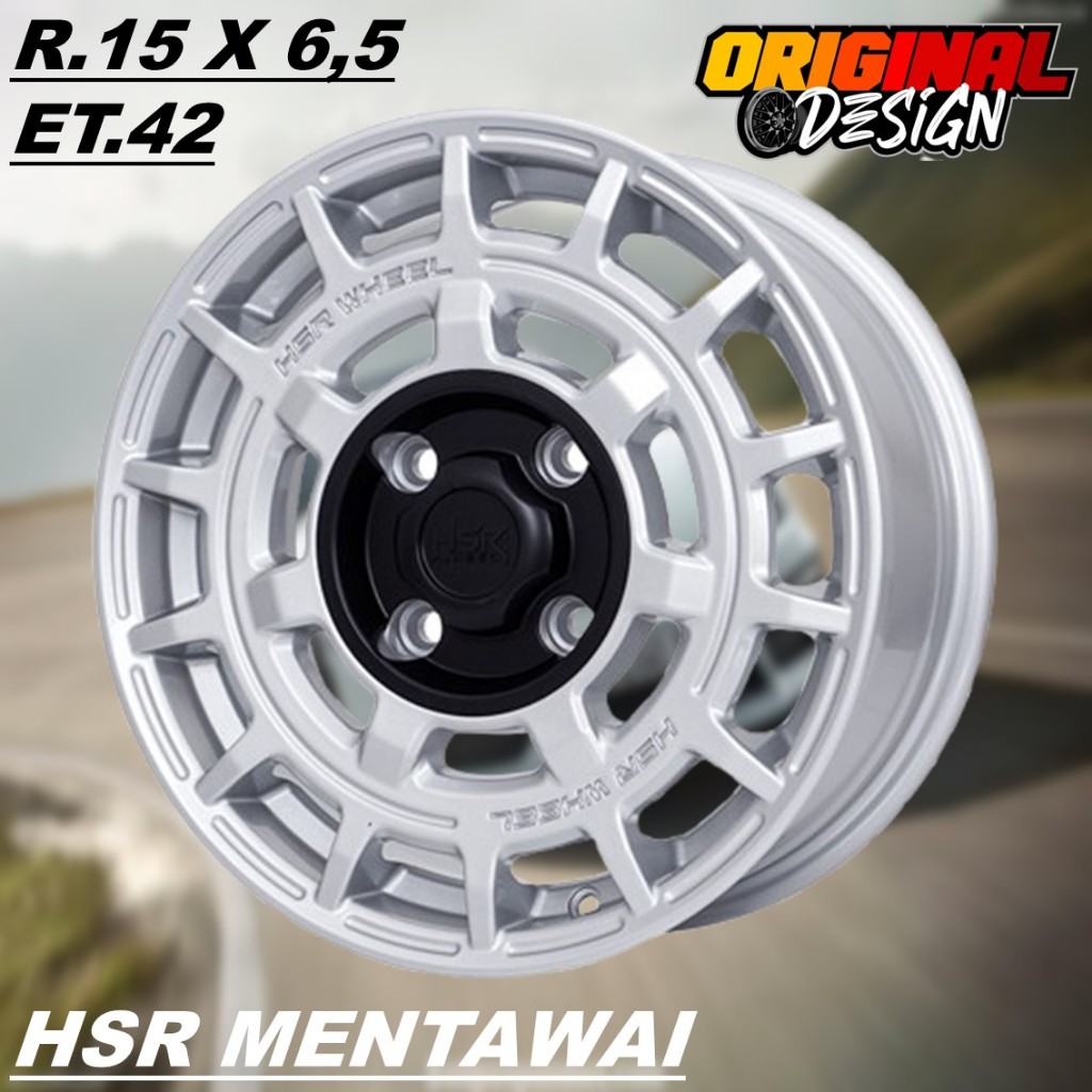 Pelek mobil KIJANG KRISTA, LGX, KIJANG SUPER, ring 15 pcd 4x114,3 VELG HSR MENTAWAI R15