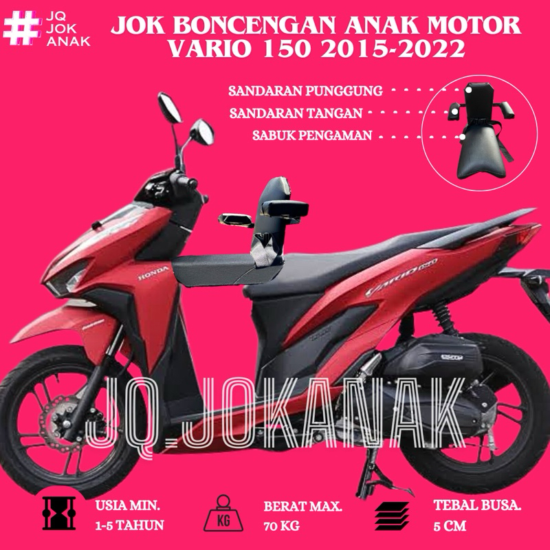 Jok Boncengan Anak Dengan Sandaran Motor Vario 150 Vario 125 Vario 115 Vario 110 Tambahan Jok Untuk 