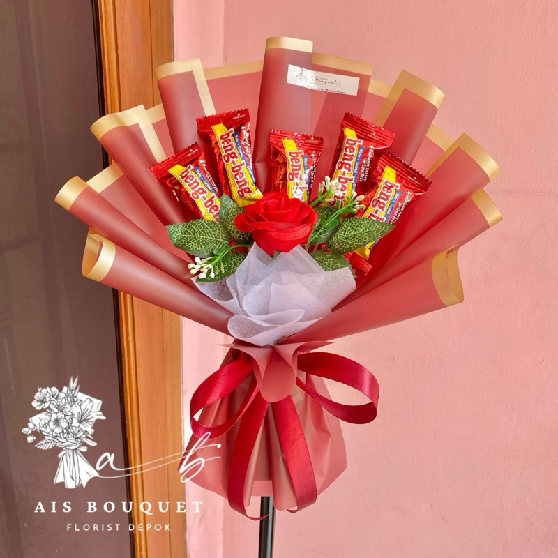 

buket snack beng beng mini || buket snack || buket kalpa || buket wisuda || snack bouquet