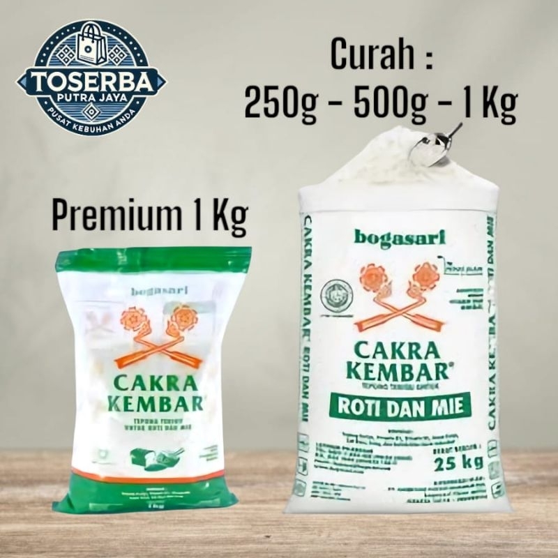 

Tepung Cakra Kembar Premium Pack 1KG / Eceran