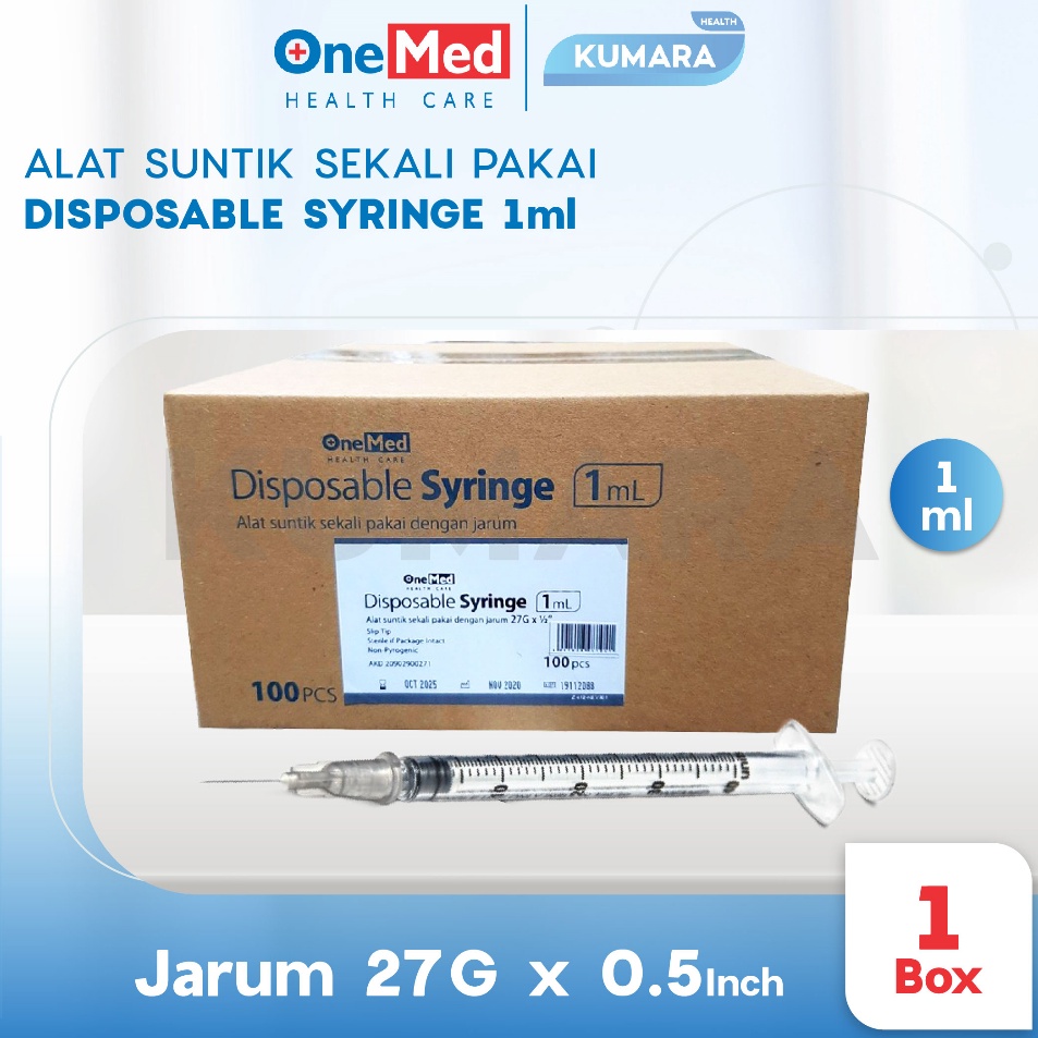 Penjualan Khusus  ONEMED  Syringe 1cc  Spuit 1ml BOX