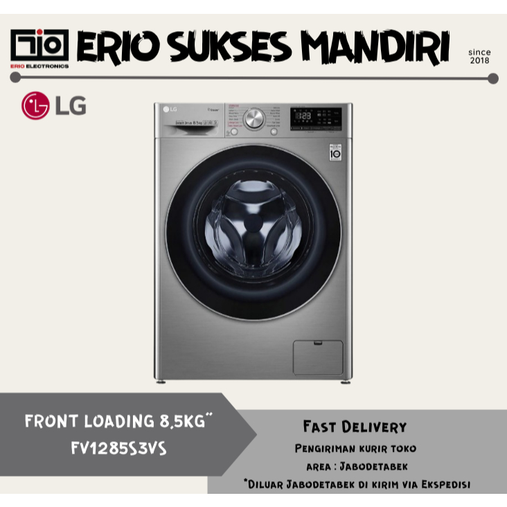 LG FV1285S3VS MESIN CUCI WASHER 8.5 KG FV-1285S3VS FV1285 1285S3VS