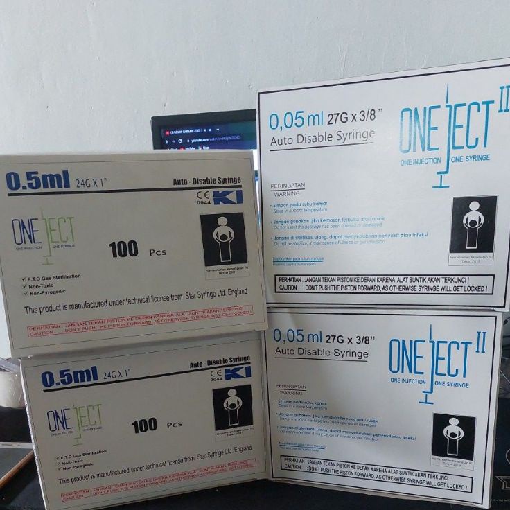 Dijamin Aman  Spuit 5ml Onejeck dan spuit 5ml Onejeck