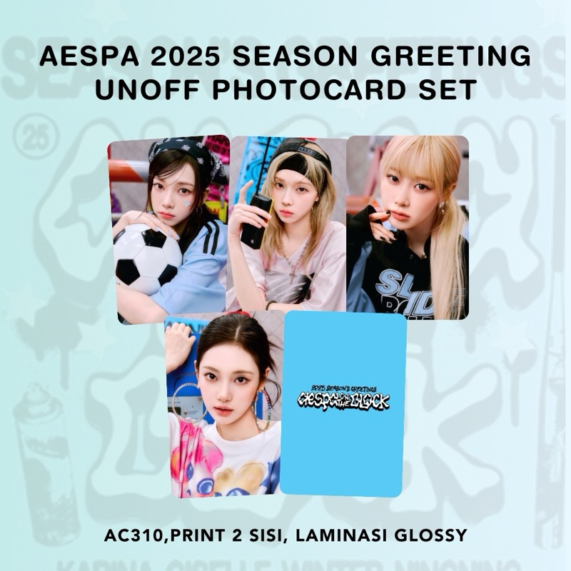 [SET] AESPA 2025 SEASON GREETINGS ‘AESPA ON THE CLOCK’ Unofficial Photocard Set Karina Winter Gisell