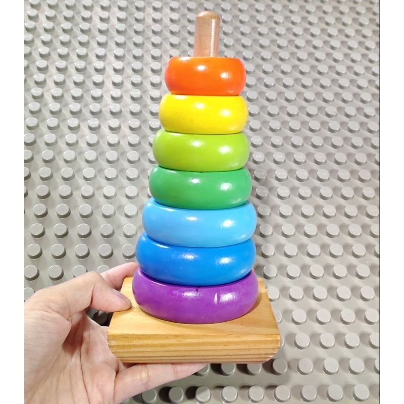 Melissa & Doug Rainbow Stacker Original Preloved (baca deskripsi produk)