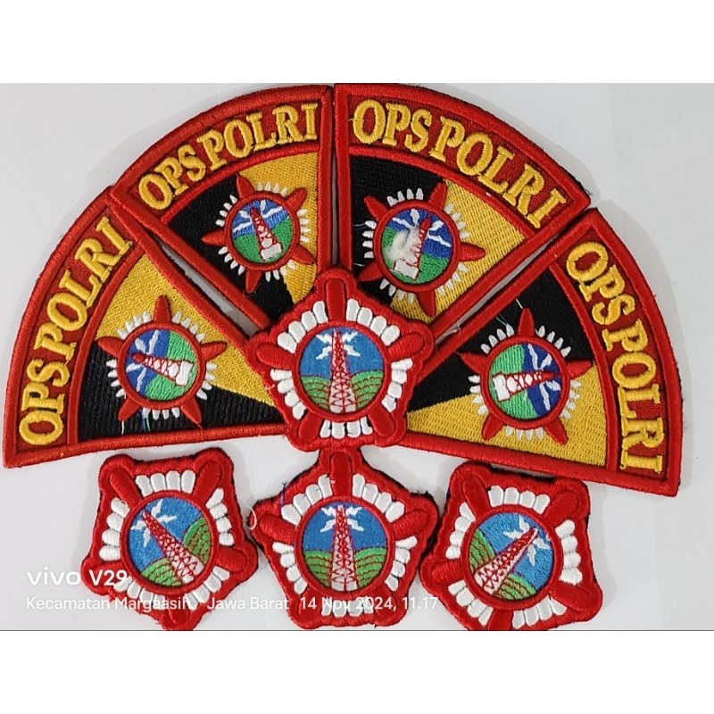 Logo OPS Polri Bordir Timbul Atribut Polri