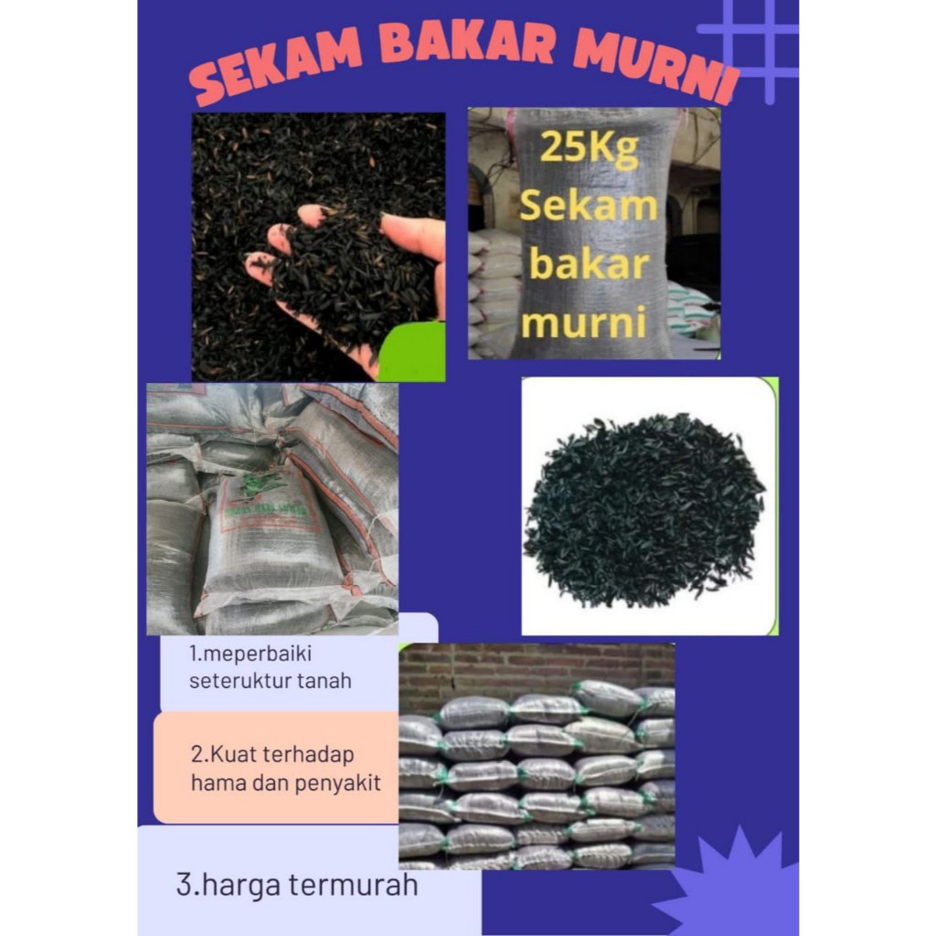 TERLARIS.. Sekam Bakar Halus 1kg