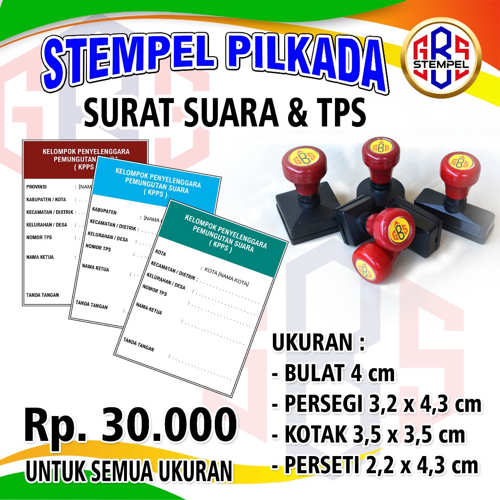 

STEMPEL TPS, Stempel Surat Suara, Stempel Pemilu, Stempel PPS, Stempel KPPS