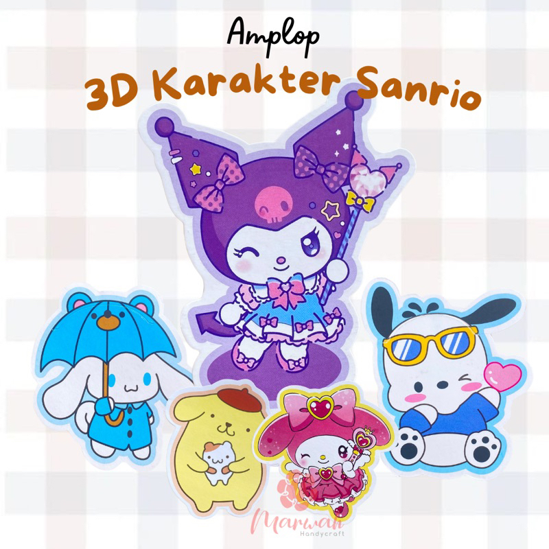 

Amplop 3D Karakter Sanrio isi 5 pcs Amplop Serbaguna Amplop Lebaran sanrio 3D 2025 Angpau Lebaran Amplop Idul Fitri Amplop ulang Tahun