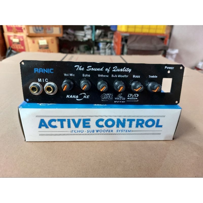 Kit Tone Control Mic Echo Subwoofer Karaoke Plus Panel