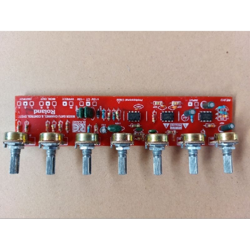 Kit Penguat Mic Mixer Roland 7 Potensio