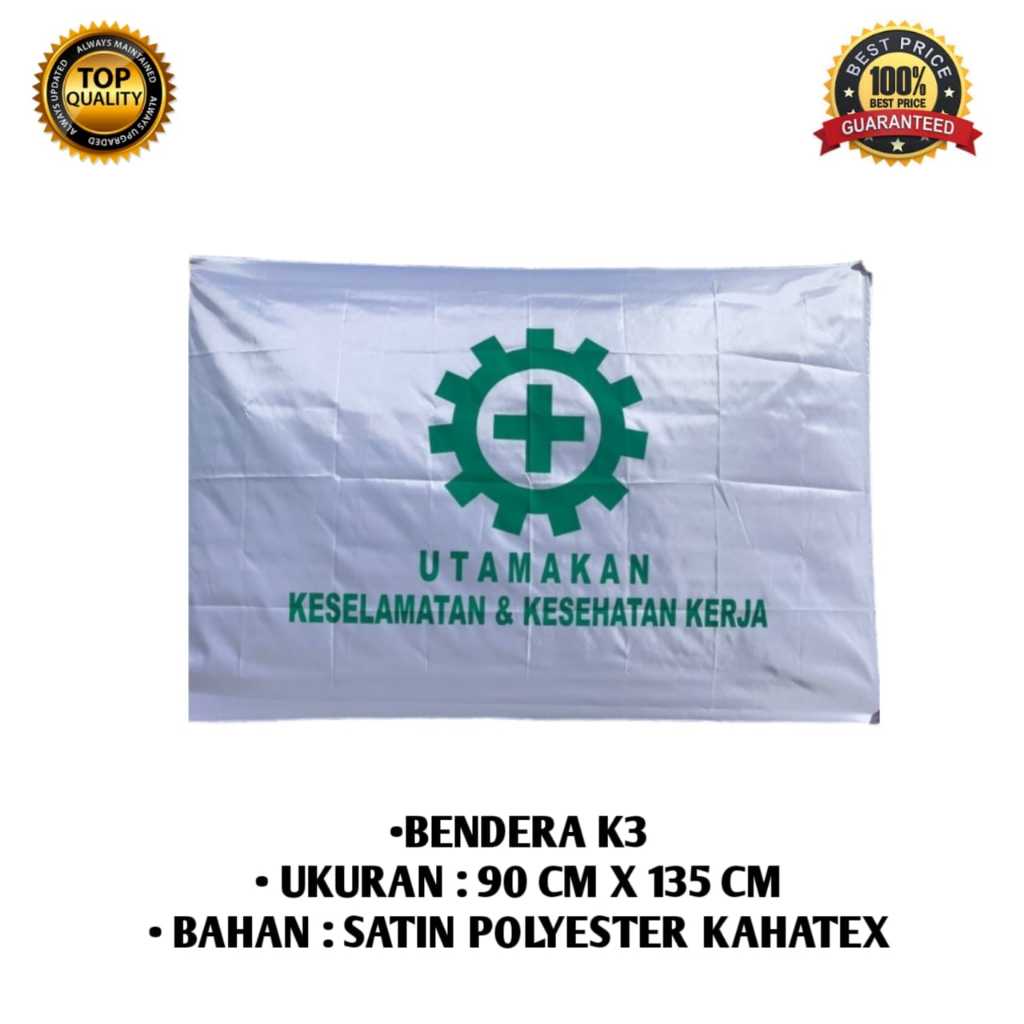 Bendera Safety K3 Satin 90 x 135 cm BENDERA K3 90 x 135CM SATIN