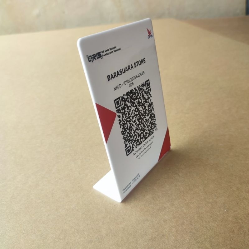 

Custom Qris Bentuk L Murah Ukuran A5 Dan A6 Putih