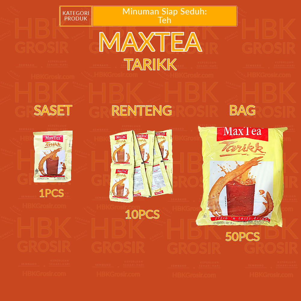 

Maxtea Tarikk SASET / RENTENG / BAG